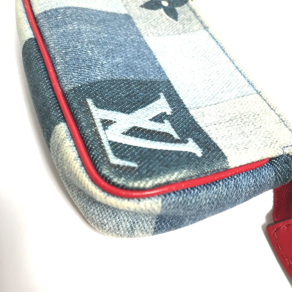 LOUIS VUITTON Coin case M68760 denim blue Monogram denim Micro pochette Accessoires Women  d