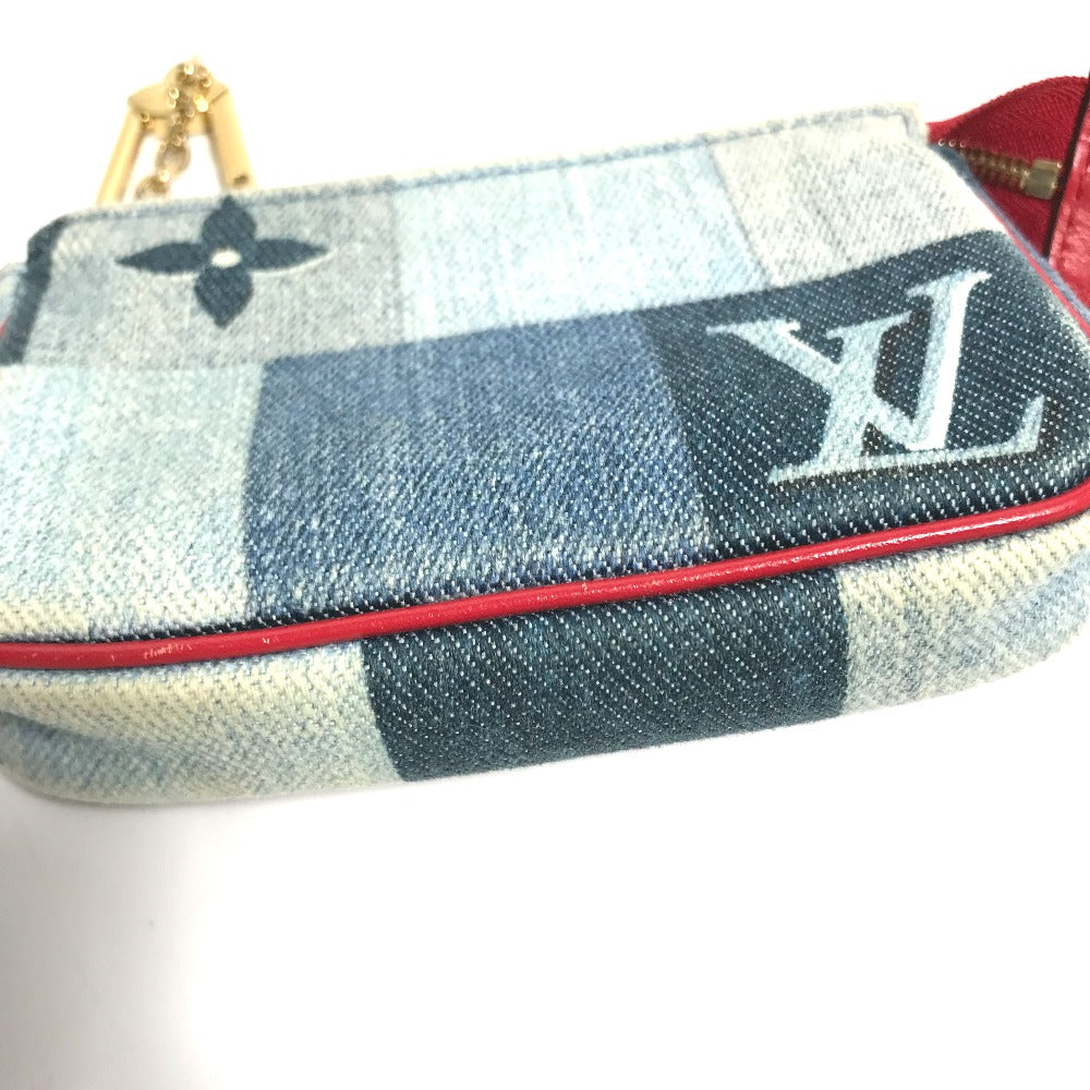 LOUIS VUITTON Coin case M68760 denim blue Monogram denim Micro pochette Accessoires Women  d