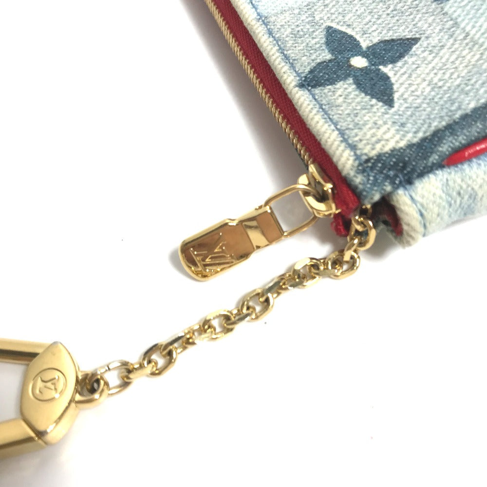 LOUIS VUITTON Coin case M68760 denim blue Monogram denim Micro pochette Accessoires Women  d