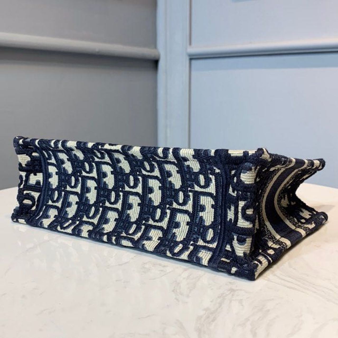 Top Quality Mini Book Tote Bag Blue By Maria Grazia Chiuri For Women 9in/22cm CD S5475ZRIW_M928