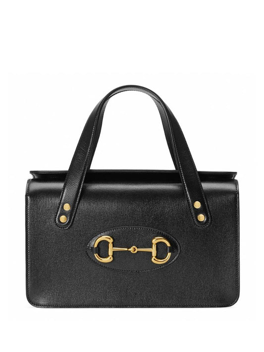 Gucci - 1955 horsebit detail tote - women - Cotton/Linen/Flax/Leather - One Size - Black