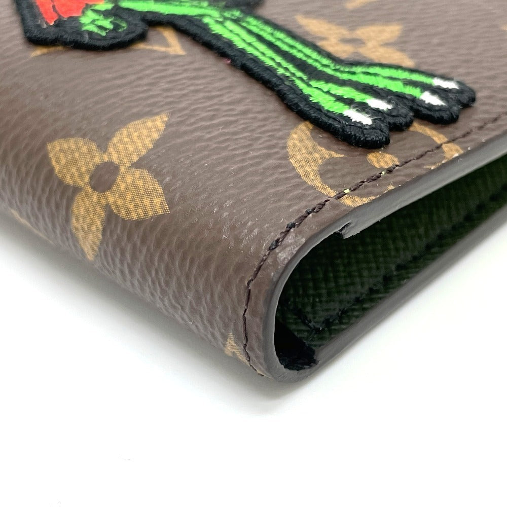 LOUIS VUITTON Folded wallet M80156 Monogram canvas Brown Animal Monogram Portefeuille Slender NM