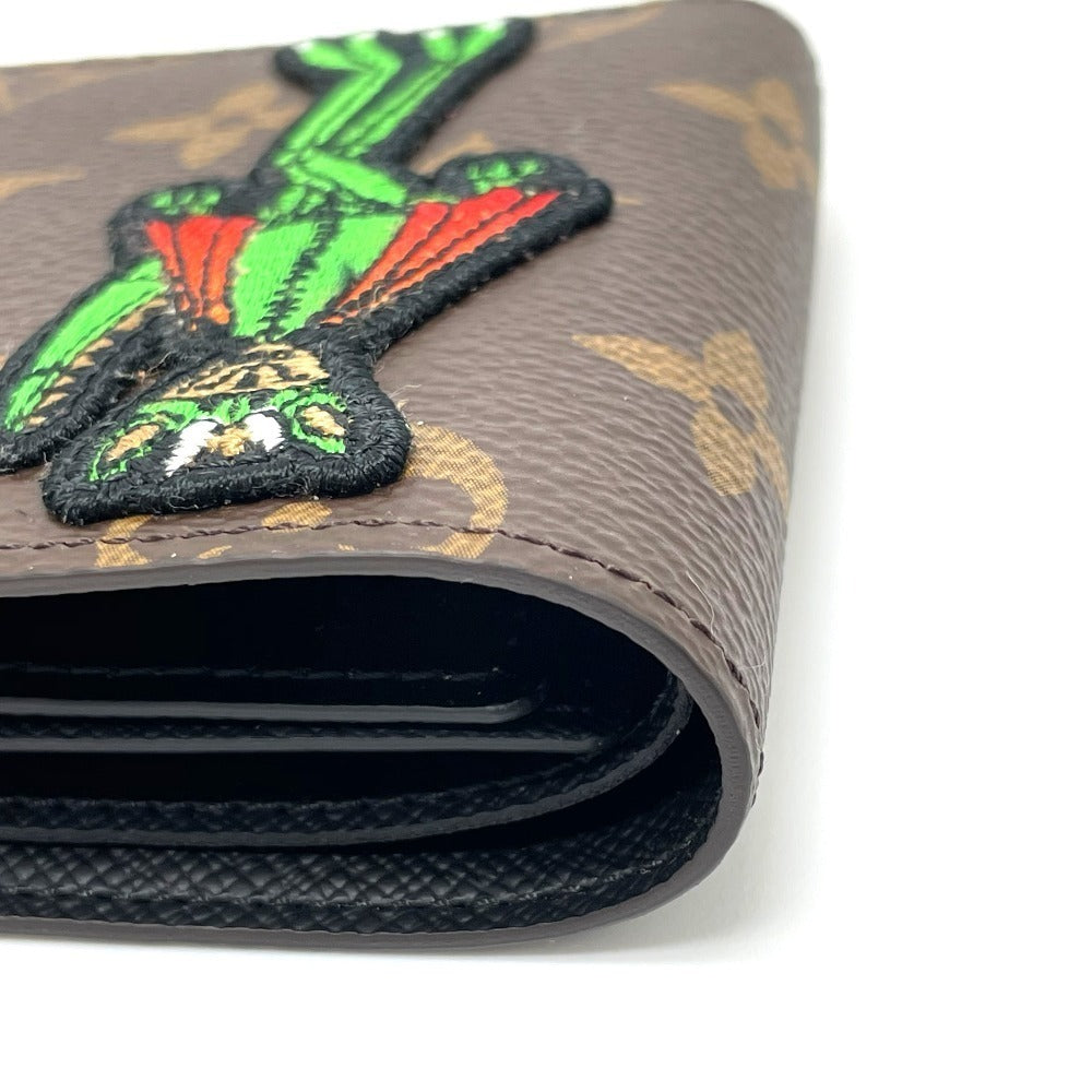 LOUIS VUITTON Folded wallet M80156 Monogram canvas Brown Animal Monogram Portefeuille Slender NM