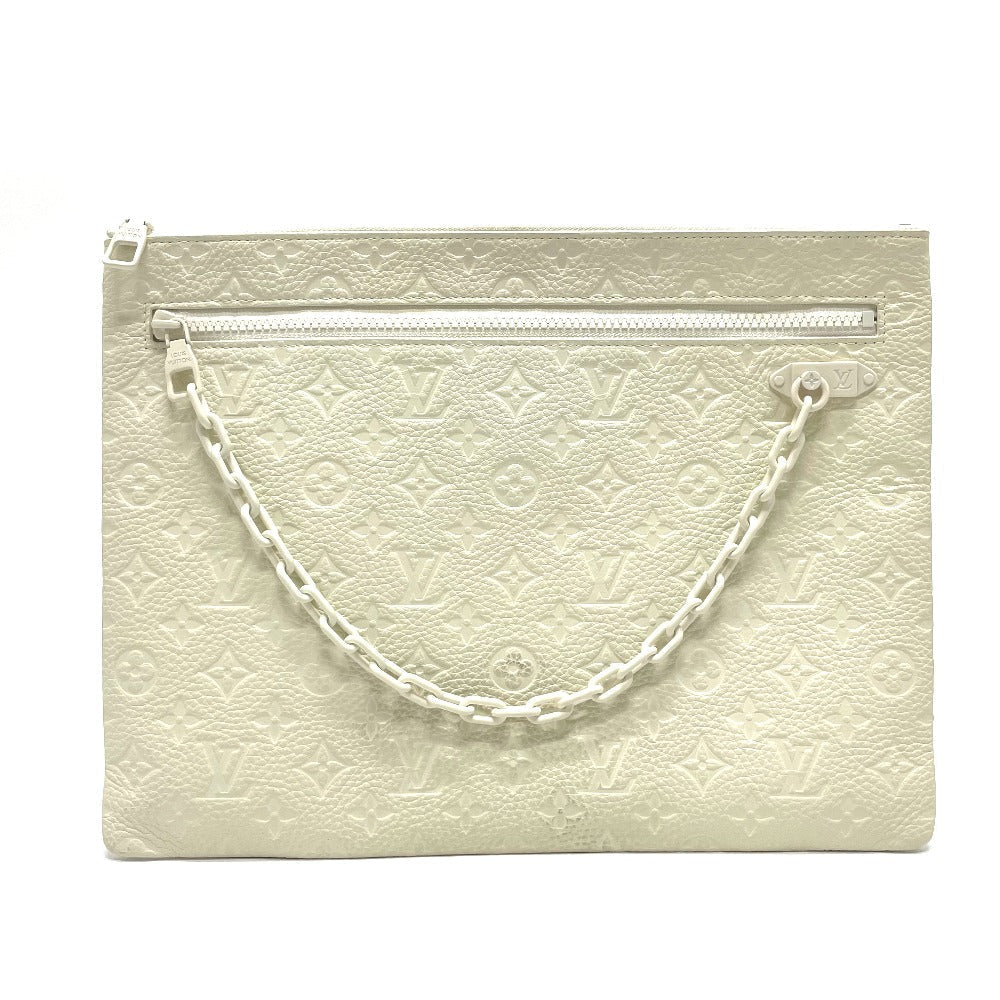 LOUIS VUITTON Clutch bag M67462 Taurillon Clemence white Taurillon Clemence Monogram Pochette A4 mens  d