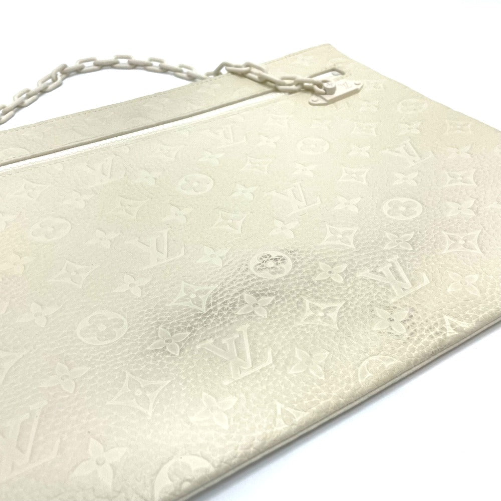 LOUIS VUITTON Clutch bag M67462 Taurillon Clemence white Taurillon Clemence Monogram Pochette A4 mens  d