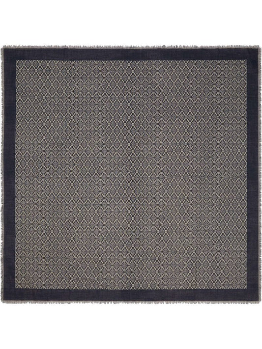 Gucci - diamond-pattern GG scarf - men - Silk/Cotton/Wool - One Size - NEUTRALS