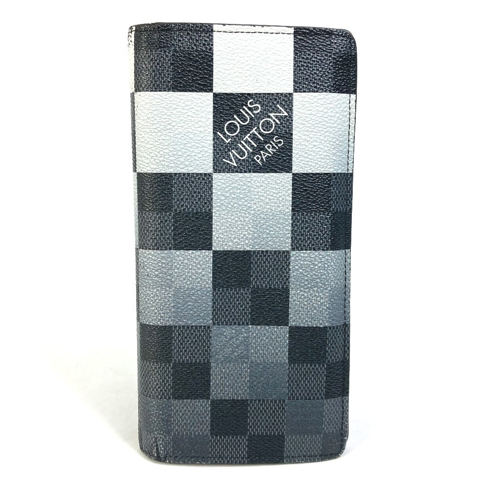 LOUIS VUITTON Long Wallet Purse N40415 PVC, Leather, Damier Graphite Canvas black Portefeuille Blaza NM mens