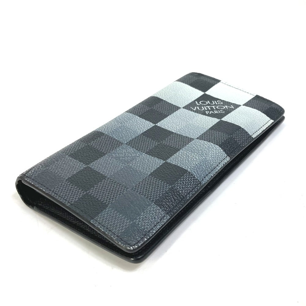 LOUIS VUITTON Long Wallet Purse N40415 PVC, Leather, Damier Graphite Canvas black Portefeuille Blaza NM mens