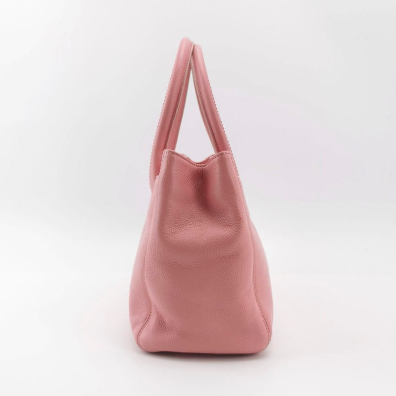 Chanel Cerf Executive 2005 East West Small Pink Caviar Leather Handbag Silver Hardware
