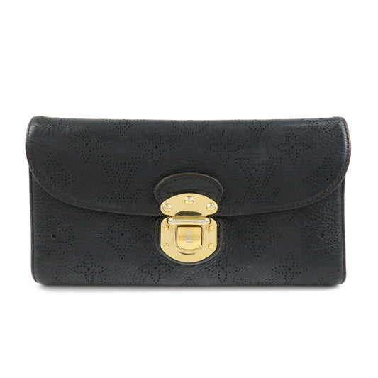 Louis Vuitton Monogram Mahina Portefeuilles Amelia Wallet Noir M95549  d