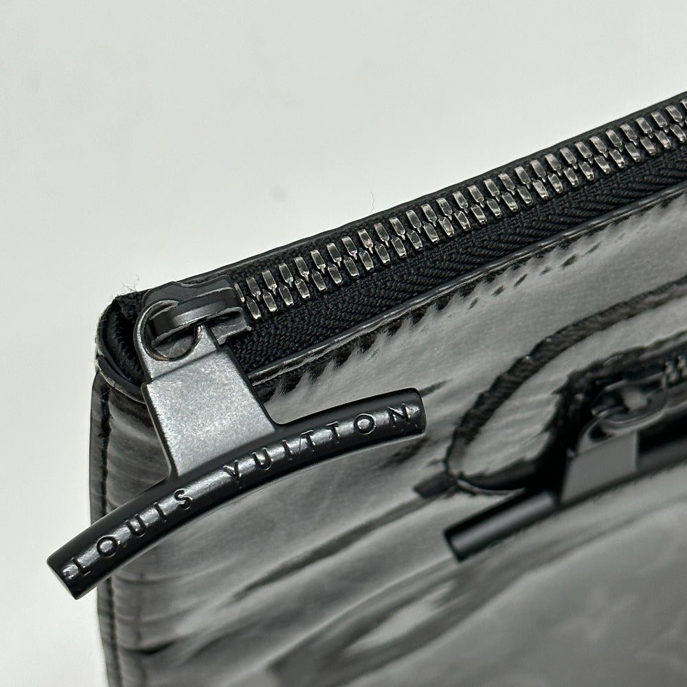 LOUIS VUITTON Clutch bag M63373 Plastics black Monogram Eclipse Glaze Pochette Cosmos mens  d