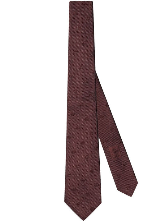 Gucci - Double G jacquard tie - men - Silk - One Size - Red