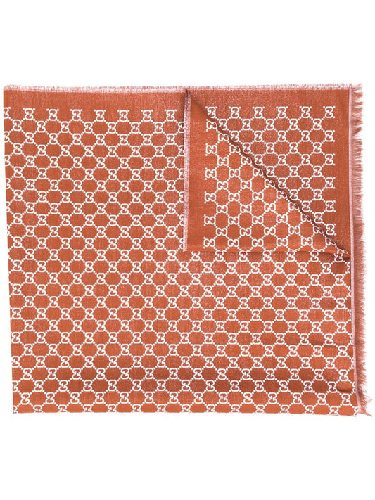 Gucci - GG scarf - women - Cotton/Viscose/Metallic Fibre - One Size - NEUTRALS