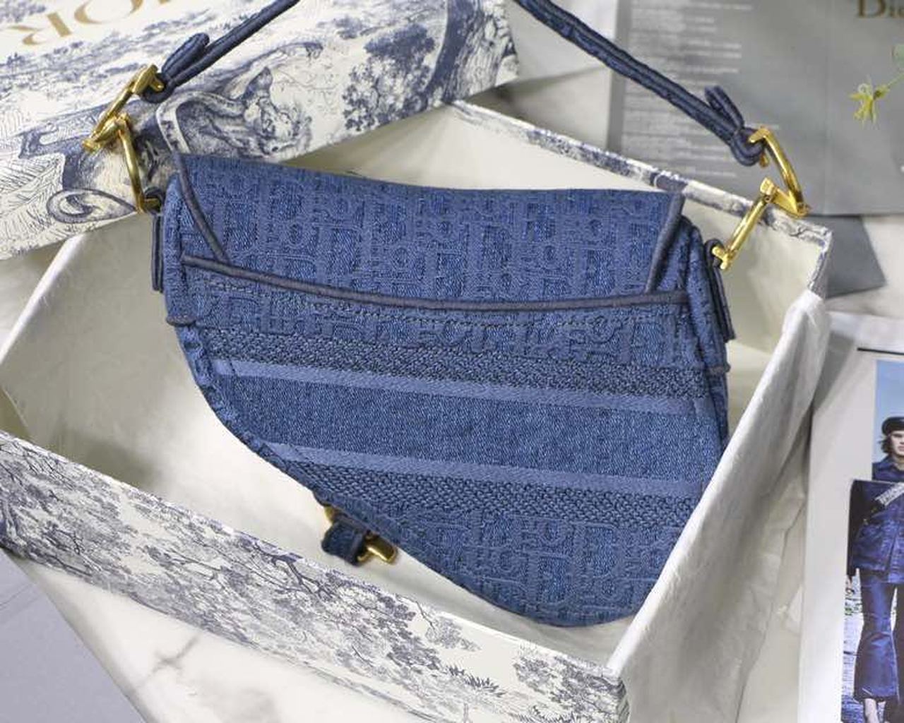 Top Quality Saddle Bag Light Blue For Women 10in/25.5cm CD