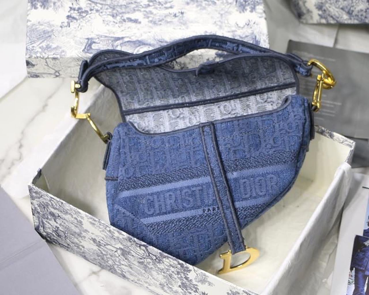 Top Quality Saddle Bag Light Blue For Women 10in/25.5cm CD