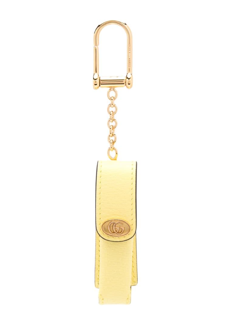 Gucci - lipstick case keyring - women - Calf Leather - One Size - yellow