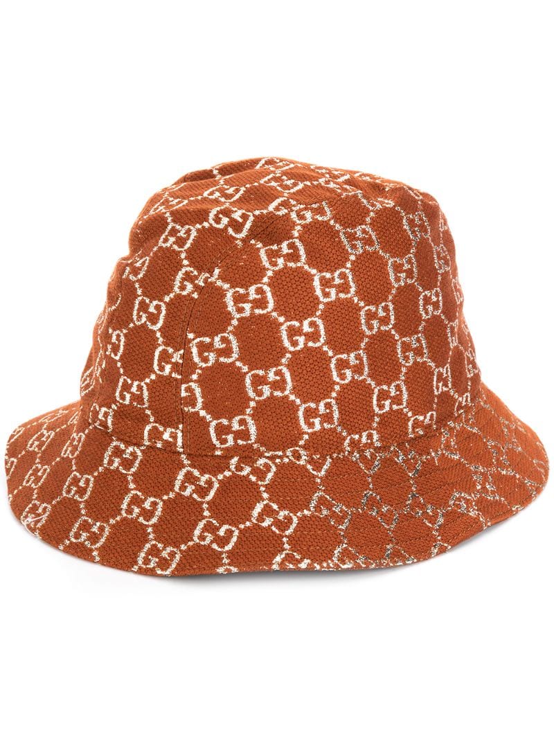 Gucci - GG Supreme bucket hat - women - Wool/Silk/Polyamide/Metallic Fibre - S, M - Brown