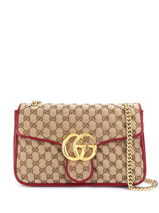 Gucci - GG Marmont shoulder bag - women - Calf Leather/Polyester - One Size - Brown