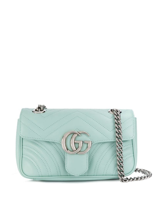 Gucci - small GG Marmont shoulder bag - women - Calf Leather - One Size - Green
