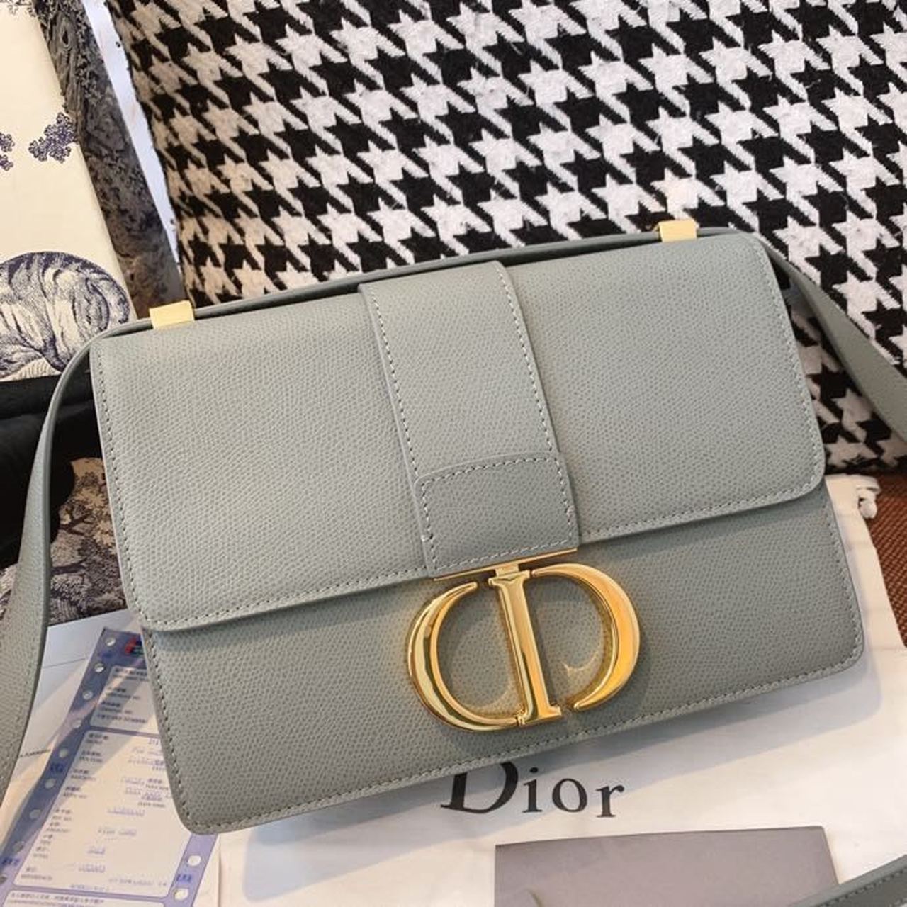 Top Quality MeTop Qualityum 30 Montaigne Bag Blue-Gray Box For Women 24cm/9in CD