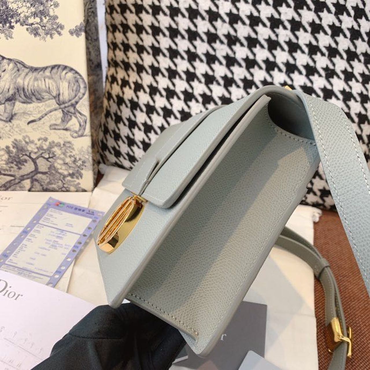 Top Quality MeTop Qualityum 30 Montaigne Bag Blue-Gray Box For Women 24cm/9in CD