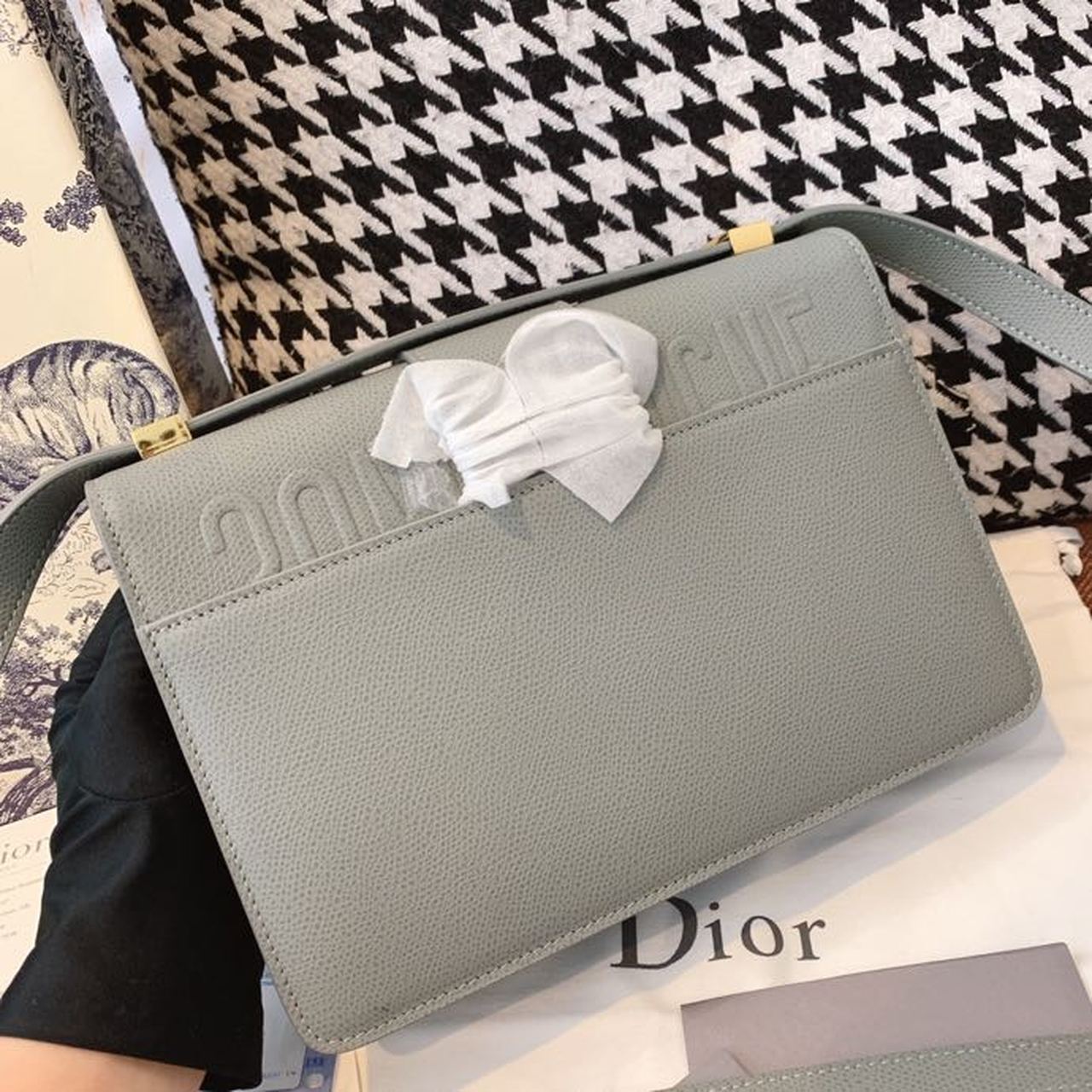 Top Quality MeTop Qualityum 30 Montaigne Bag Blue-Gray Box For Women 24cm/9in CD