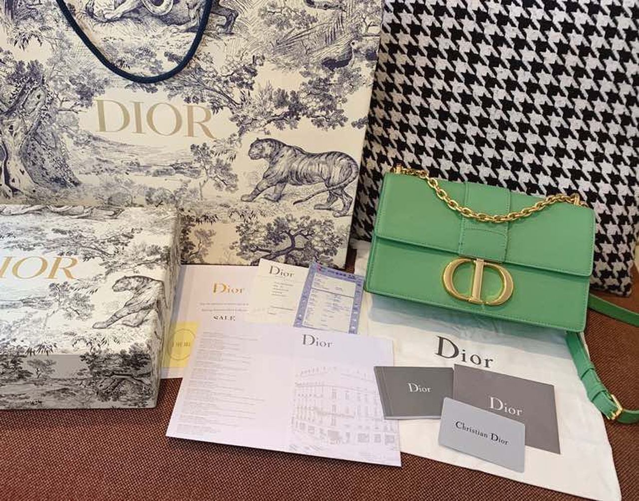 Top Quality 30 Montaigne Chained Bag Deep Mint Green Box For Women 24cm/9in CD