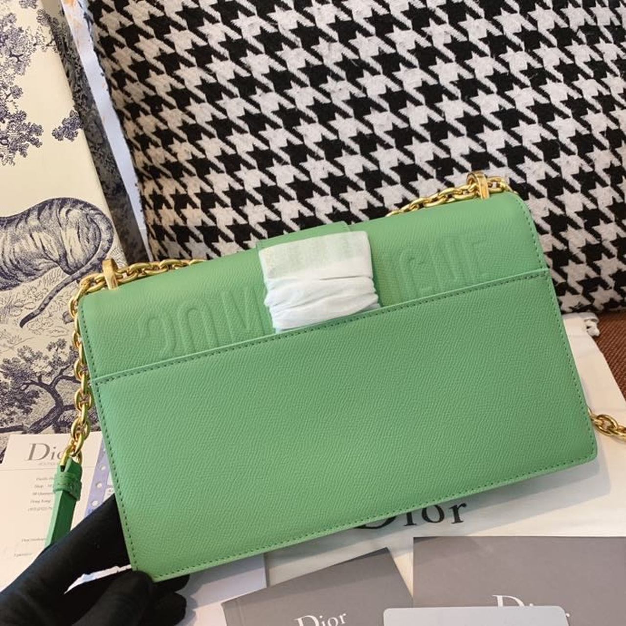 Top Quality 30 Montaigne Chained Bag Deep Mint Green Box For Women 24cm/9in CD