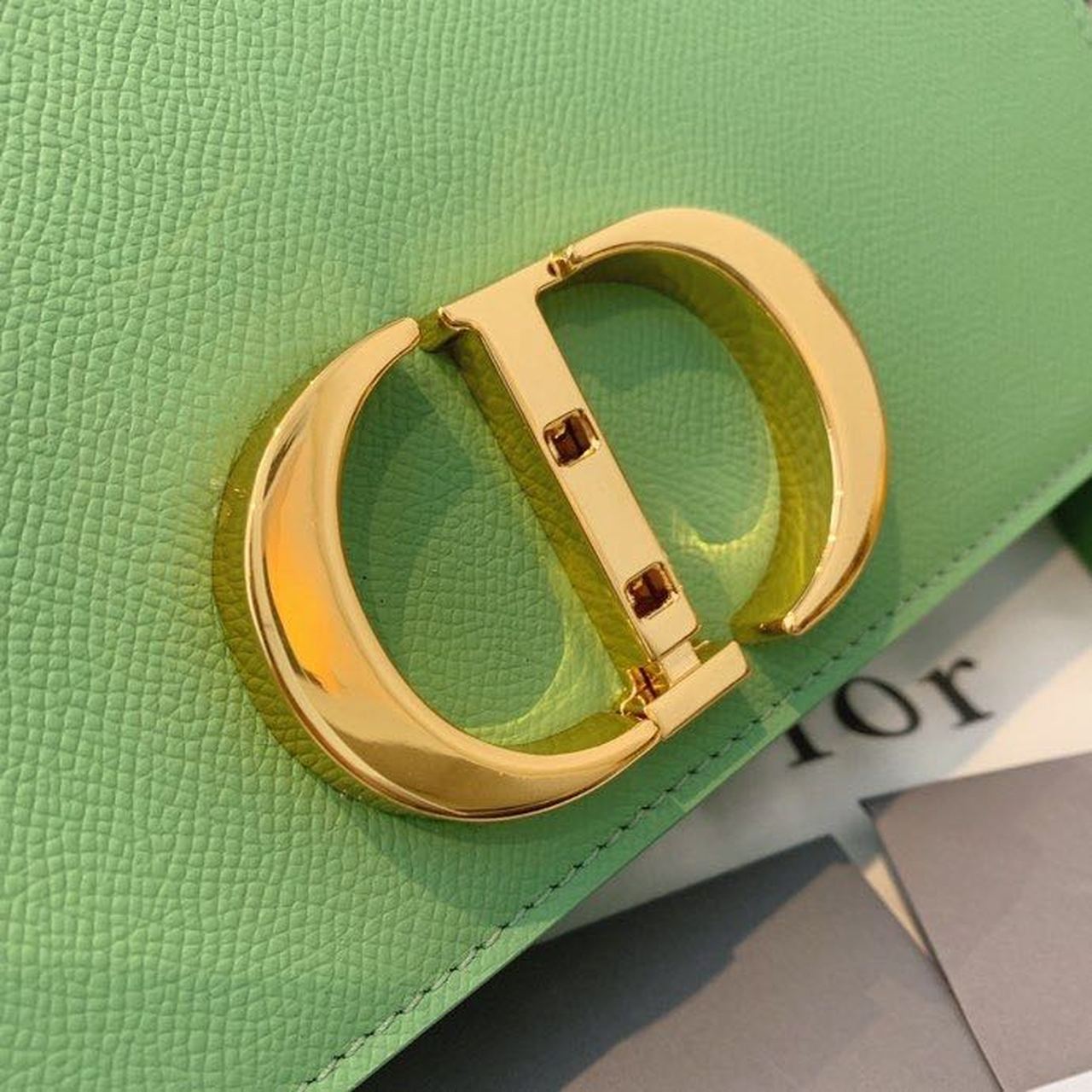 Top Quality 30 Montaigne Chained Bag Deep Mint Green Box For Women 24cm/9in CD