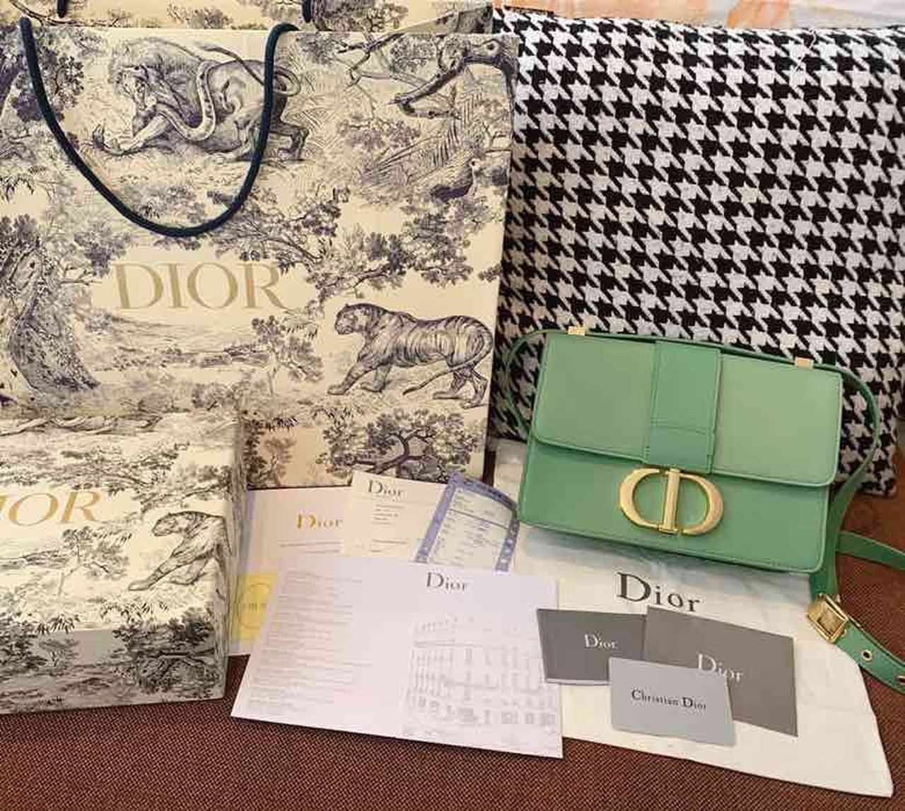 Top Quality MeTop Qualityum 30 Montaigne Bag Deep Mint Green Box For Women 24cm/9in CD