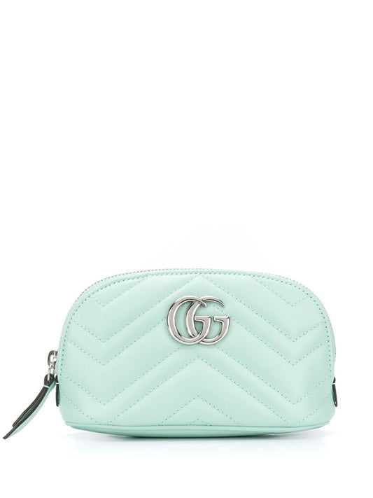 Gucci - GG Marmont make-up bag - women - Calf Leather - One Size - Green