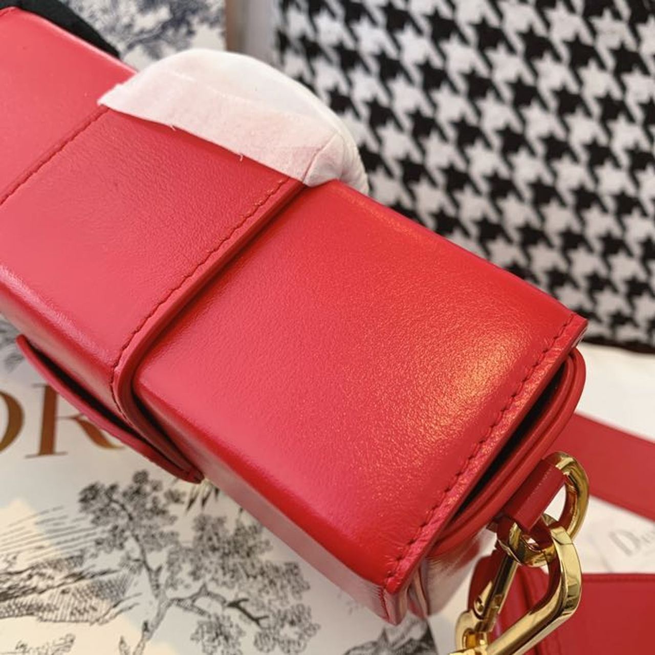 Top Quality Mini 30 Montaigne Bag Gold Toned Hardware Red For Women 18cm/7in CD