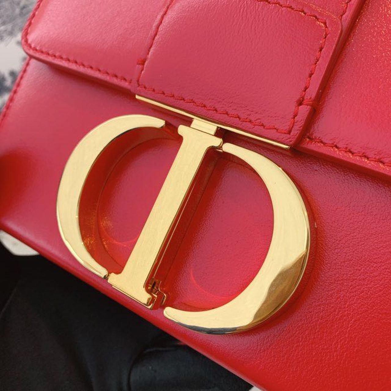 Top Quality Mini 30 Montaigne Bag Gold Toned Hardware Red For Women 18cm/7in CD