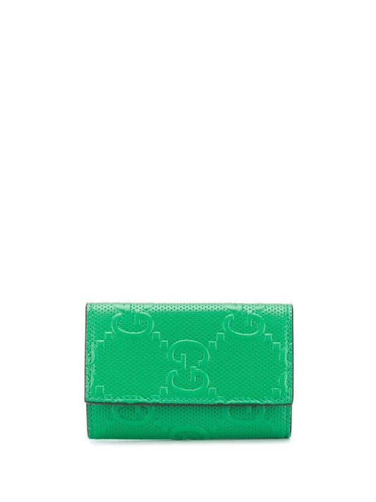 Gucci - GG embossed folding keycase - men - Calf Leather - One Size - Green