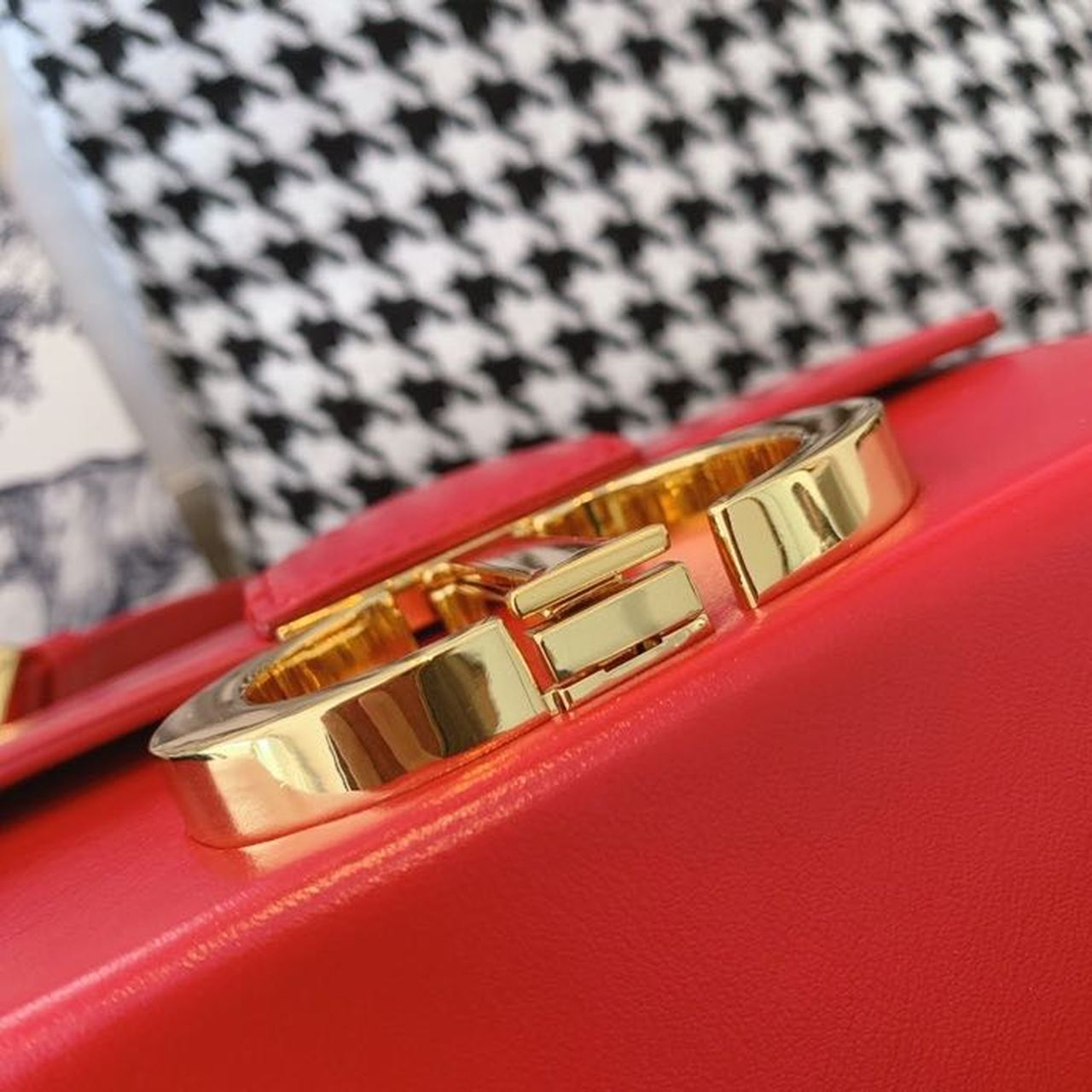 Top Quality Mini 30 Montaigne Bag Gold Toned Hardware Red For Women 18cm/7in CD