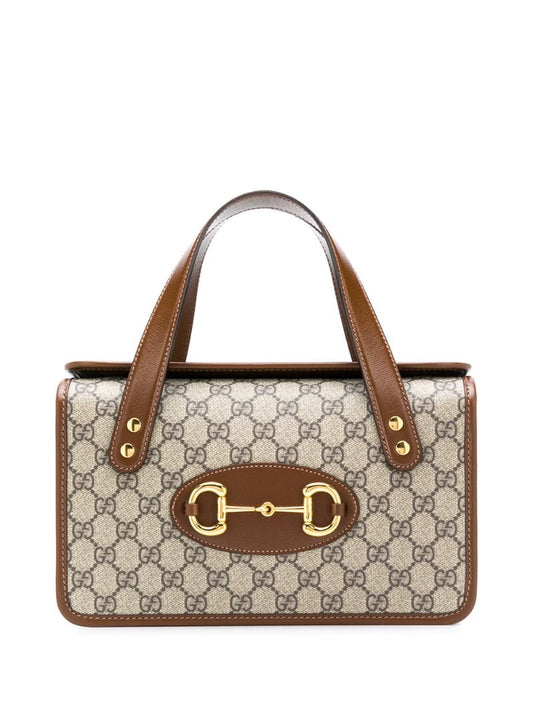 Gucci - small Horsebit 1955 top-handle bag - women - Leather - One Size - NEUTRALS