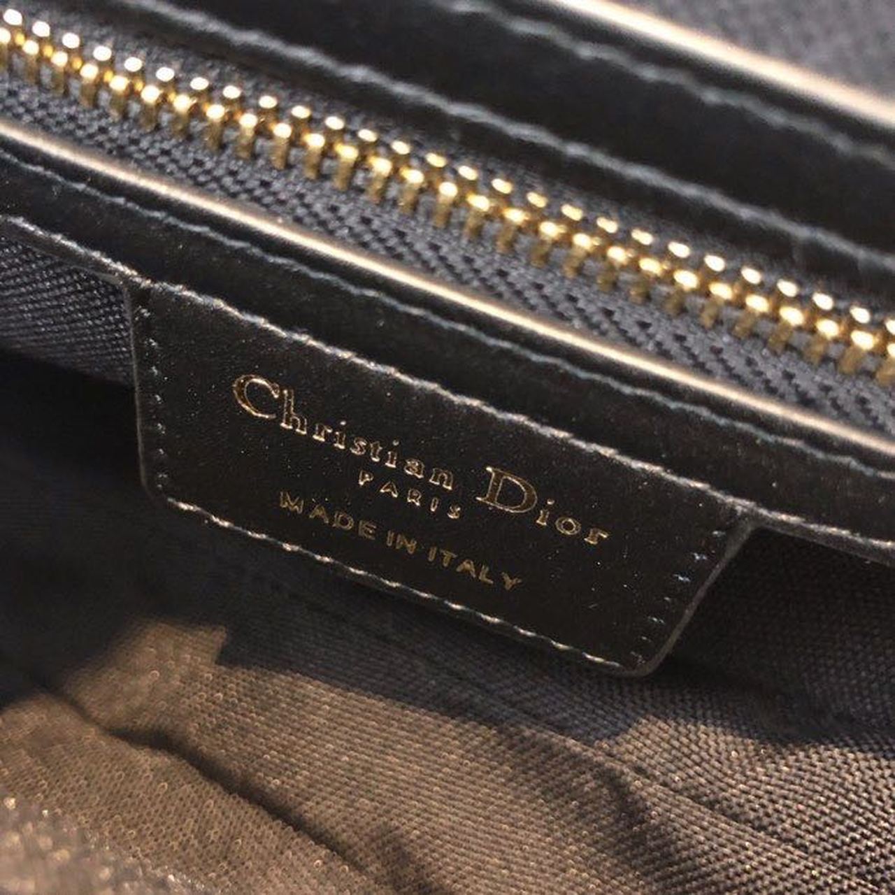 Top Quality Saddle Bag Black Oblique Embroidered Canvas Gold Toned Hardware For Women 25cm/10in CD