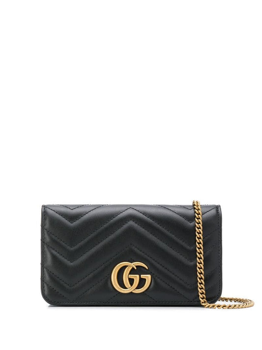 Gucci - GG Marmont matelassé crossbody bag - women - Calf Leather - One Size - Black
