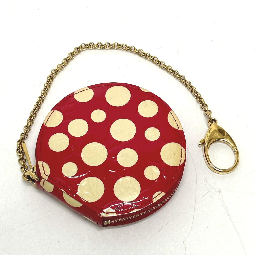 LOUIS VUITTON Coin case M91570 Patent leather Red Monogram Vernis Yayoi Kusama collaboration portomone chapeau dot infinity Women  d