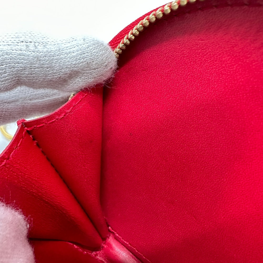 LOUIS VUITTON Coin case M91570 Patent leather Red Monogram Vernis Yayoi Kusama collaboration portomone chapeau dot infinity Women  d