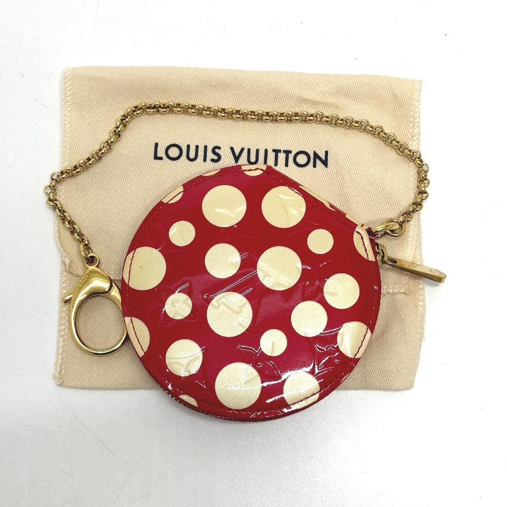 LOUIS VUITTON Coin case M91570 Patent leather Red Monogram Vernis Yayoi Kusama collaboration portomone chapeau dot infinity Women  d