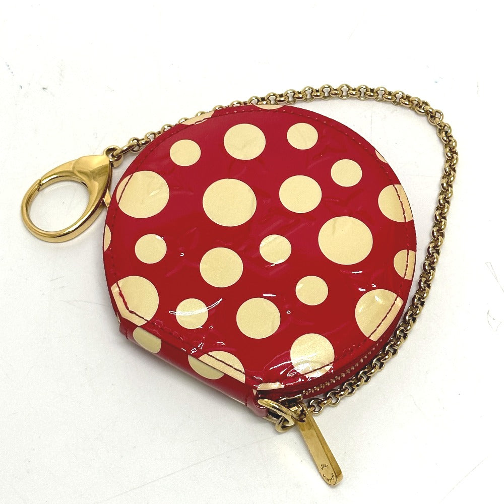 LOUIS VUITTON Coin case M91570 Patent leather Red Monogram Vernis Yayoi Kusama collaboration portomone chapeau dot infinity Women  d