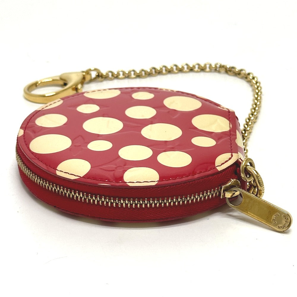 LOUIS VUITTON Coin case M91570 Patent leather Red Monogram Vernis Yayoi Kusama collaboration portomone chapeau dot infinity Women  d