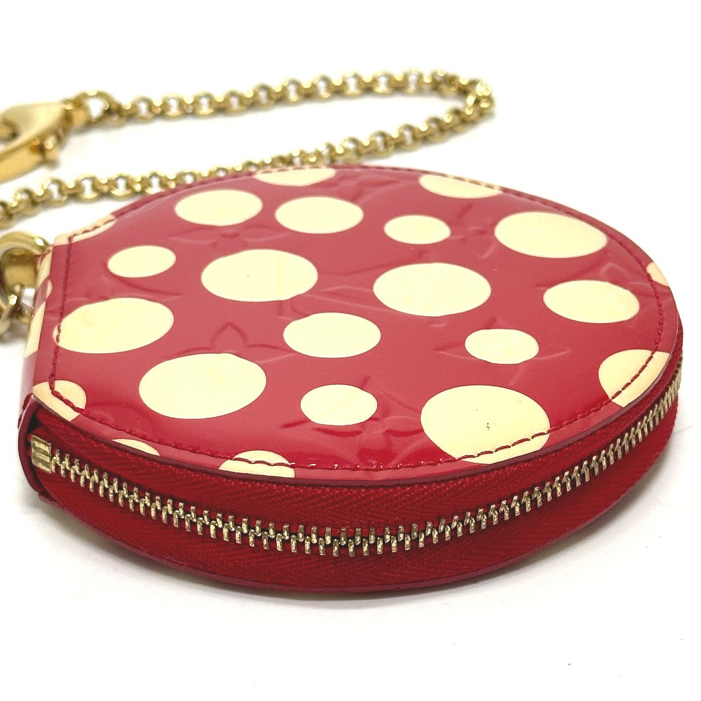 LOUIS VUITTON Coin case M91570 Patent leather Red Monogram Vernis Yayoi Kusama collaboration portomone chapeau dot infinity Women  d