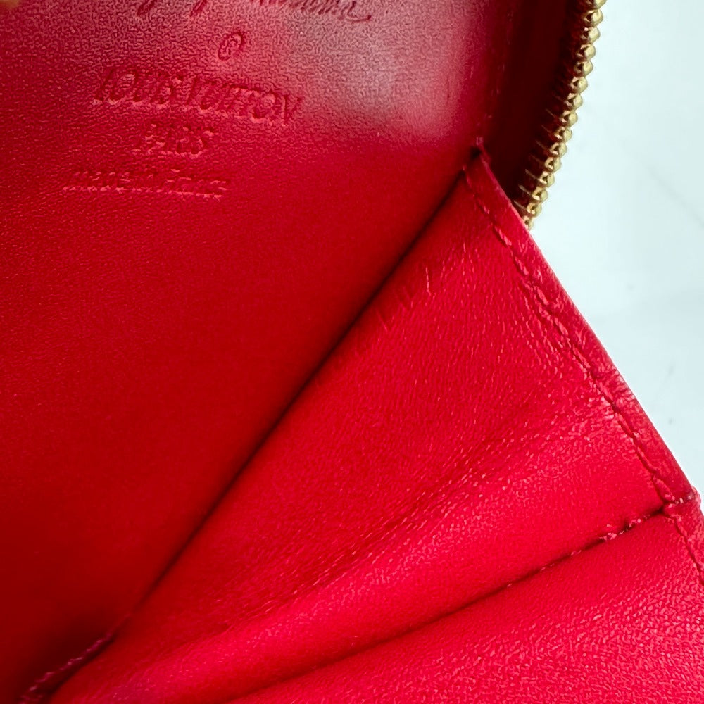 LOUIS VUITTON Coin case M91570 Patent leather Red Monogram Vernis Yayoi Kusama collaboration portomone chapeau dot infinity Women  d