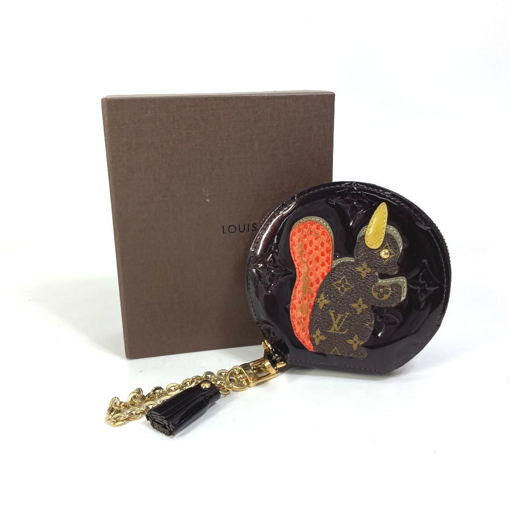 LOUIS VUITTON Coin case M91386 Monogram Vernis purple Monogram Vernis portomone ecruil Women  d