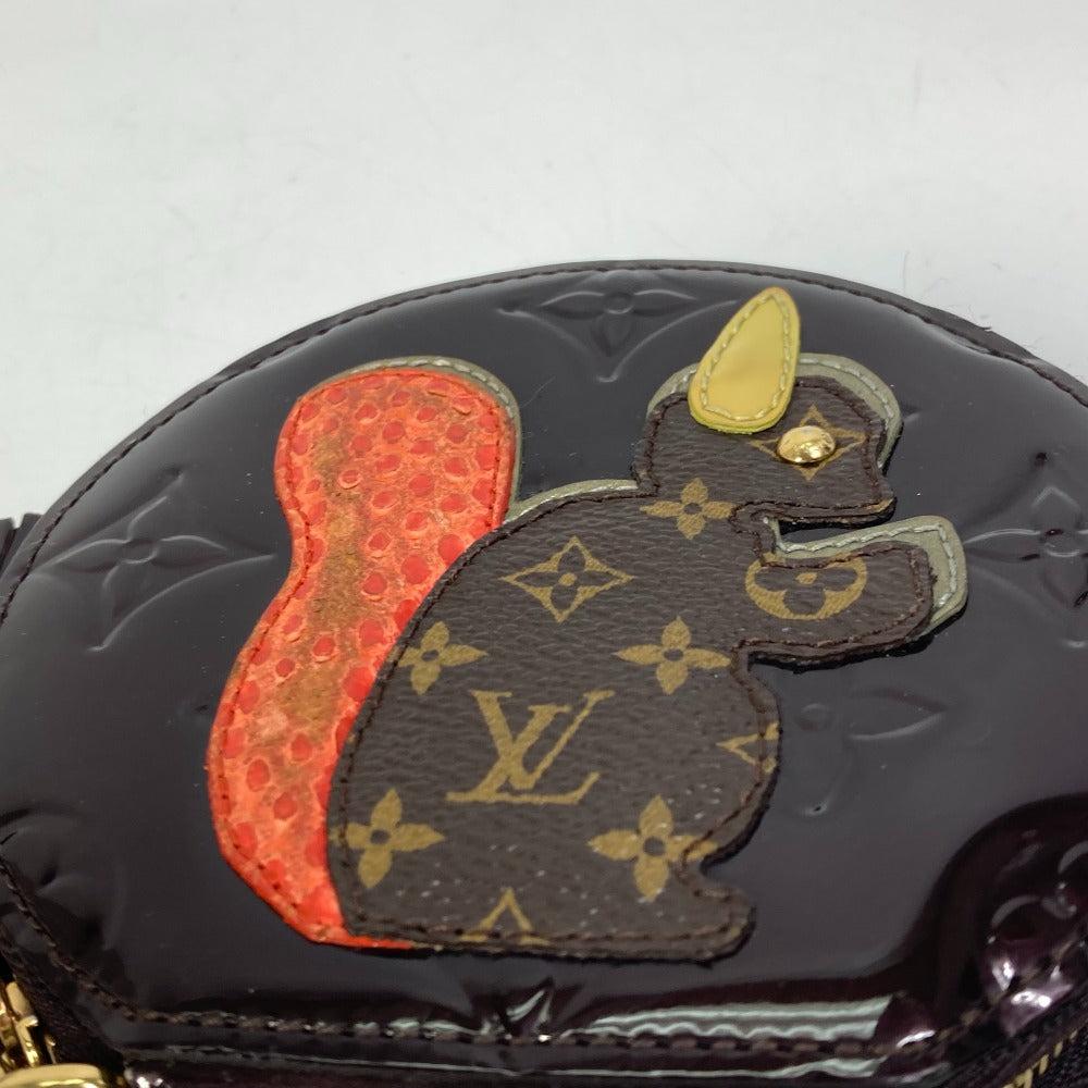 LOUIS VUITTON Coin case M91386 Monogram Vernis purple Monogram Vernis portomone ecruil Women  d