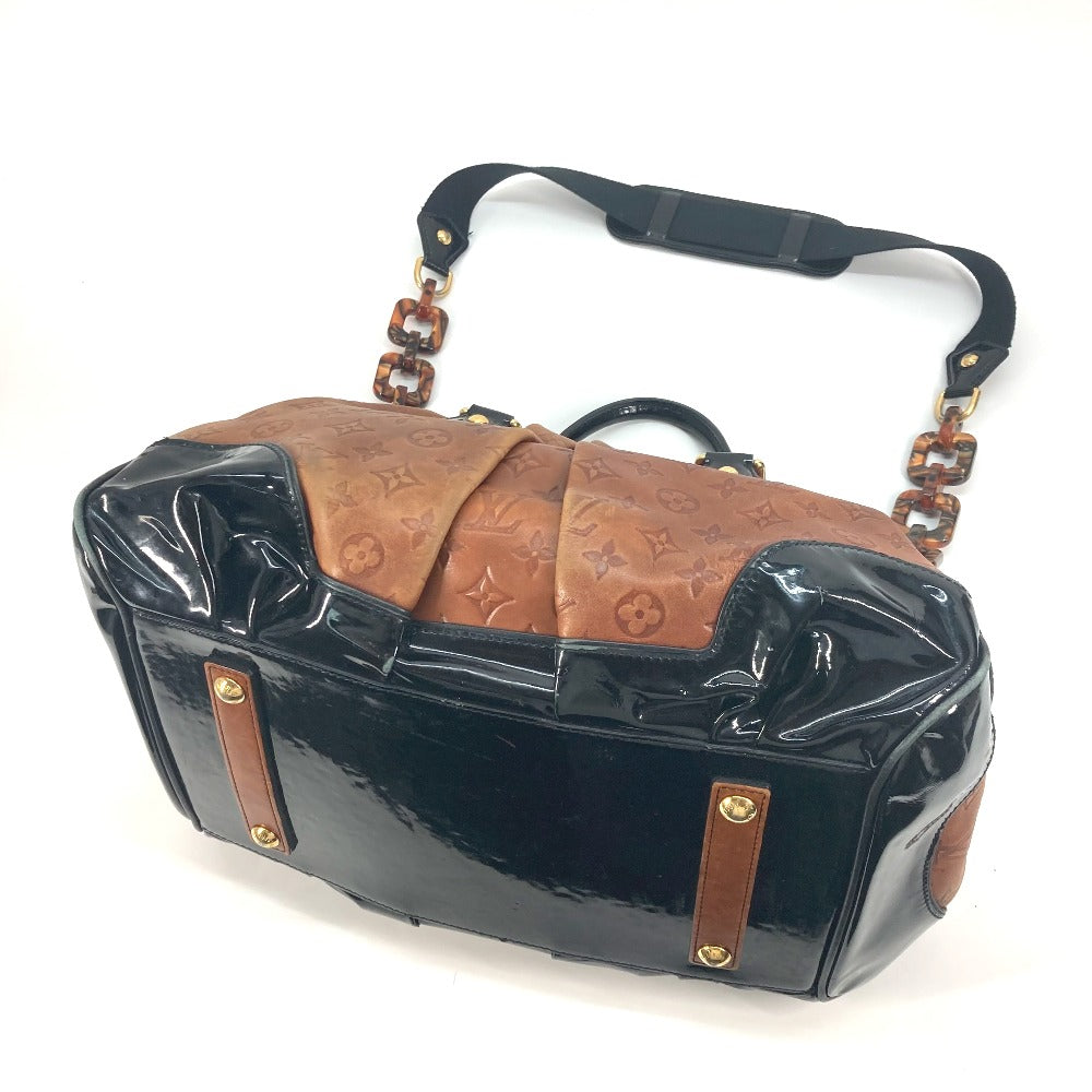 LOUIS VUITTON Boston Duffel bag M95299 Leather / patent leather Brown Monogram emboss Stephen Women  d