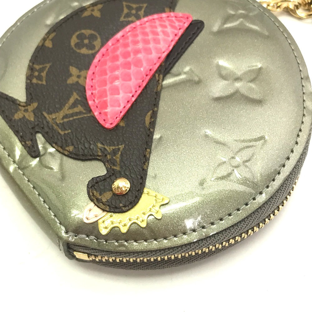 LOUIS VUITTON Coin case M91387 Monogram Vernis Silver Monogram Vernis portomone cock Women  d