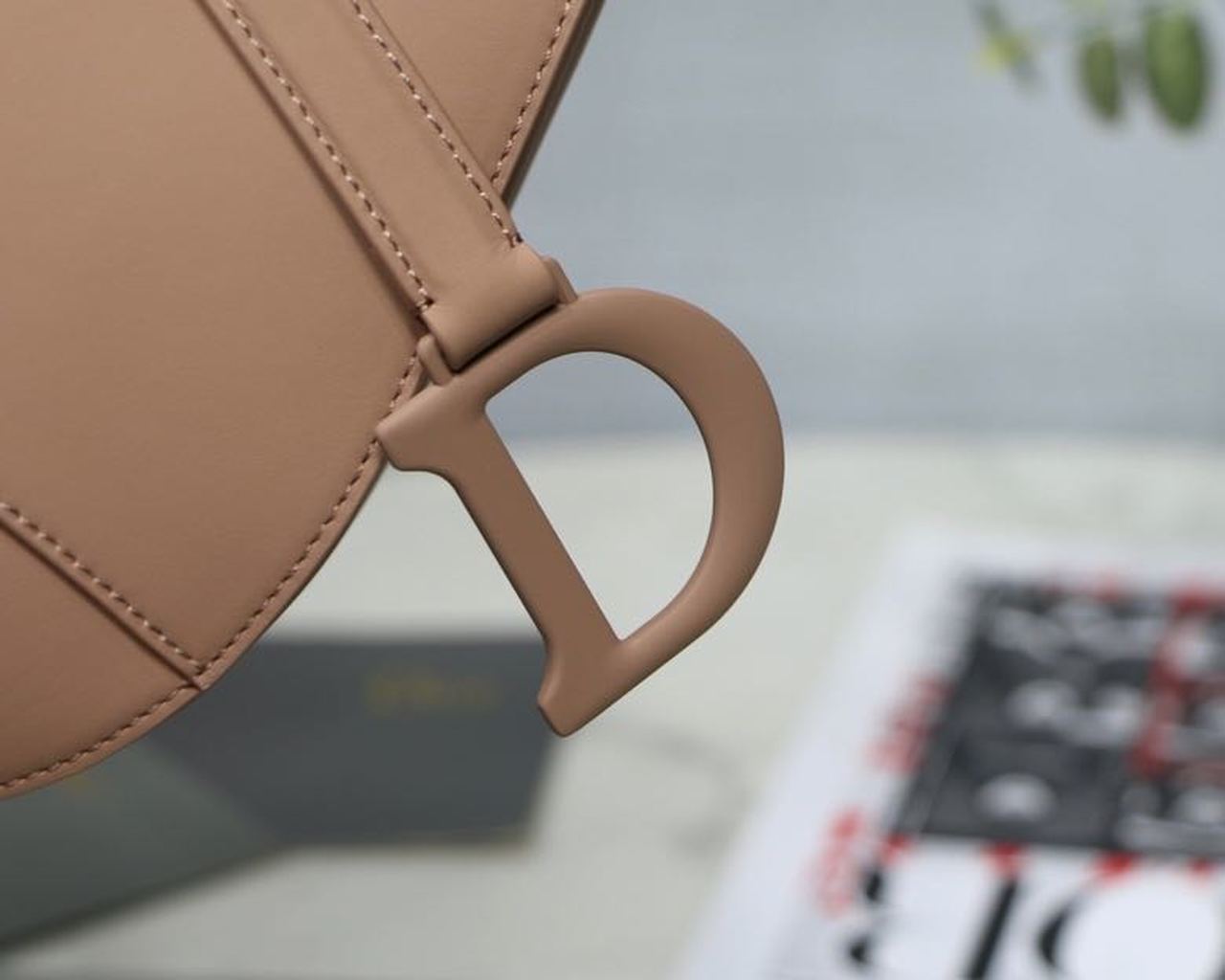 Top Quality MeTop Qualityum Saddle Bag Beige Ultramatte Canvas For Women 25cm/10in CD